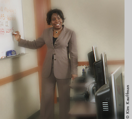 photo of trainer by location and people photographer kim kauffman for annual report