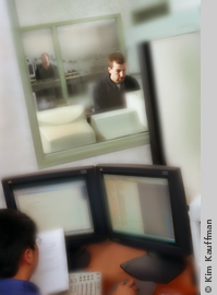 image of computer room by location photographer kim kauffman for annual report