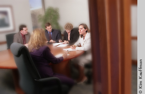 location photo of a conference by portrait photographer kim kauffman for annual report